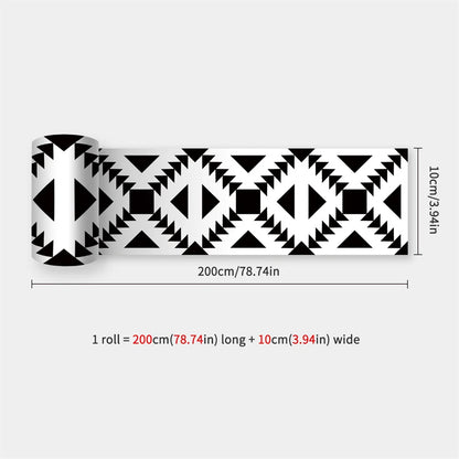 Mosaic Bathroom Waist Line Wall Stickers Waterproof Peel & Stick Art Backsplash Kitchen Office Skirting Line Decor Wallpaper 