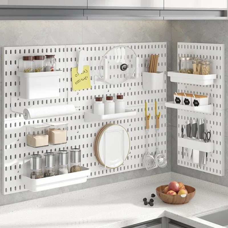Diy Organizer Pegboard Accessories Pegboard Wall Organizer Panel Shelves For Gamer Room,bathroom,tool house,kitchen Storage R