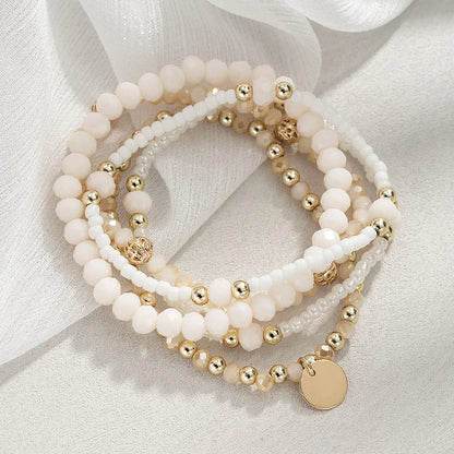 Y2K Ethnic Bohemian Beaded Bracelets Set for Women Beads Chains Stackable Wristband Girls Boho Hand Jewelry Accessoreis - 2