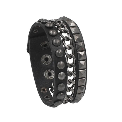 Fashion Gothic Punk Retro Multi Chain Street Dance Bracelet For Halloween Cosplay Christmas Party Birthday Lovers Gifts