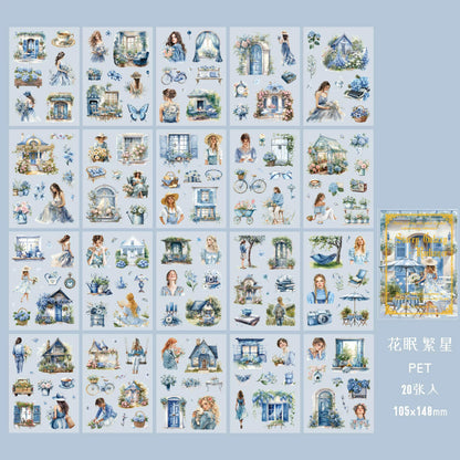 Stickers Book Landscape Decorative Decal Film Impression Seal For DIY Diary Planner Scrapbook Album School Supplies Stationer
