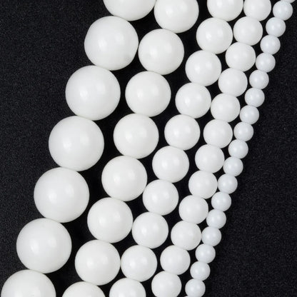 Smooth Black Stone Agates Natural Stone Beads For Jewelry Making Round Loose Beads 4 6 8 10 12mm Diy Bracelet Necklace 15inch