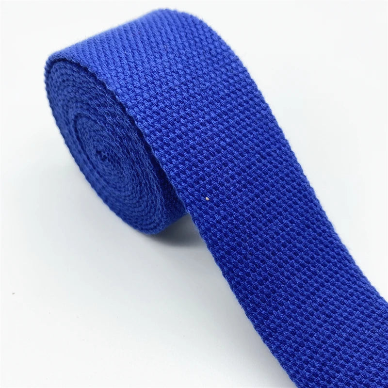 25mm 30mm 38mm 2yards Cotton Webbing Strap Canvas Cotton Ribbon For Knapsack Strapping Bags Crafts DIY Belt Bag Dog Accessori