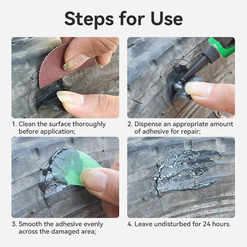 Tire Repair Glue Waterproof & High Temperature Resistant Black Sealing Waterproof And High-Temperature Resistant Repair Adhes