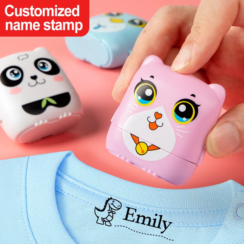 ‌Personalized Custom Name Stamp for Kids - Waterproof Durable School Stamp, Non-Fade Ink,Unique Educational Gift for Students