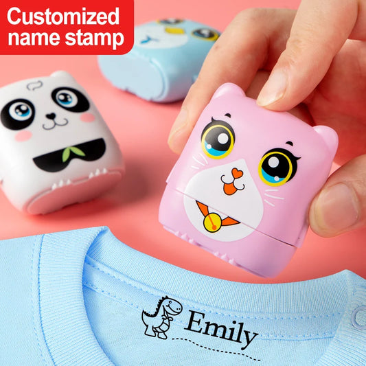 ‌Personalized Custom Name Stamp for Kids - Waterproof Durable School Stamp, Non-Fade Ink,Unique Educational Gift for Students