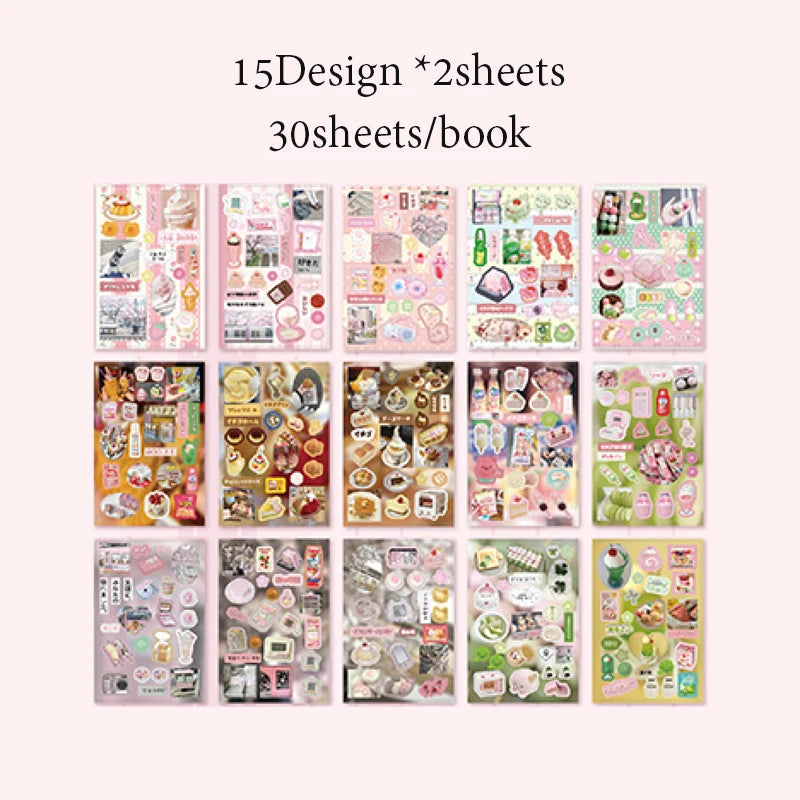 Mr. Paper 2Style 30Sheets/book Vintage Flavors Gallery Series Sticker Book Creative Handbook DIY Scrapbook Framed Albums