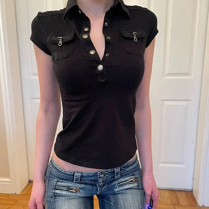 Women T Shirt Black Gothic 90s Vintage Vest Aesthetic Sleeveless Corset Top Vintage Tee Y2k Tank Top 2000s Coquette Clothes