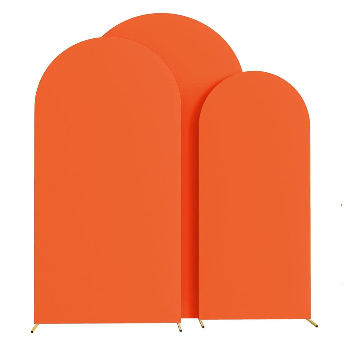 Wedding Arch Cover Arch Backdrop Cover Spandex Fitted Arch Cover for Wedding Birthday Festival Party （Without Shelf） - Orange