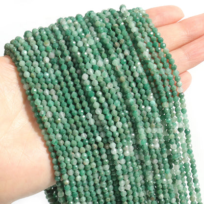Faceted Natural Stone Beads Faceted Amazonite Aquamarine Opal Labradorite Loose Spacer Bead For Jewelry Making 2 3 4mm