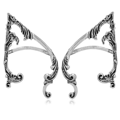 Gothic Elf Ear Clips Piercing Cartilage Climber Retro Clip Earring Punk Hip Hop Jewelry Accessories