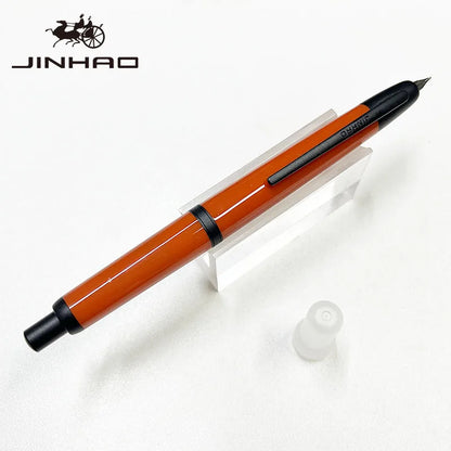 Jinhao 20 Press Retractable Fountain Pen EF/F Nib with Converter Resin Writing Gift Pen