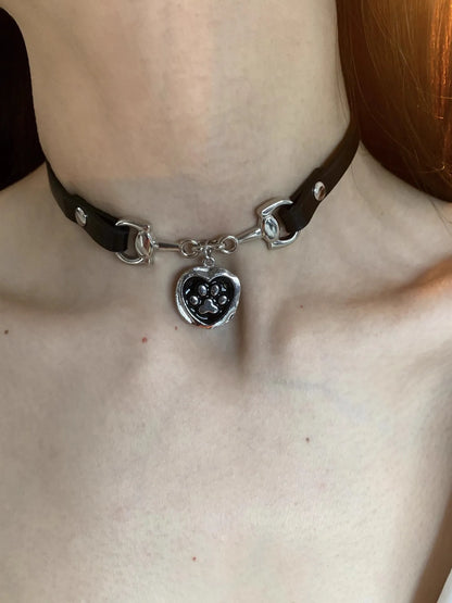 Y2K Fashion Gothic Leather Chain Choker Necklace for Women Men Trendy Vintage Goth Halloween Collar Jewelry Accessories Gifts