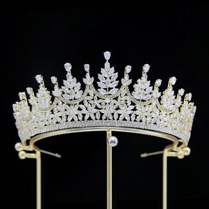 Luxury Bride Crowns For Wedding Headdress Cubic Zirconia CZ Princess Women Crown Tiaras Bridal Headband Prom Jewelry Headpiec