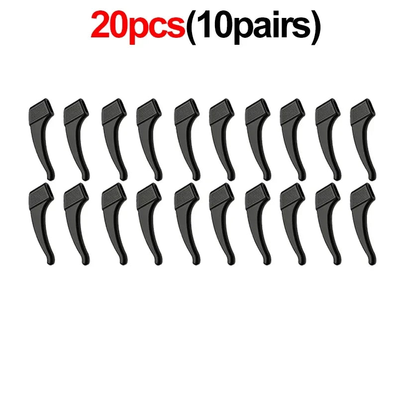 2/40pcs Silicone Ear Hook Anti-slip Glasses Leg Ear Sleeve Bracket Fastener Sunglasses Accessories Grip Anti-fall Eyewear Hol