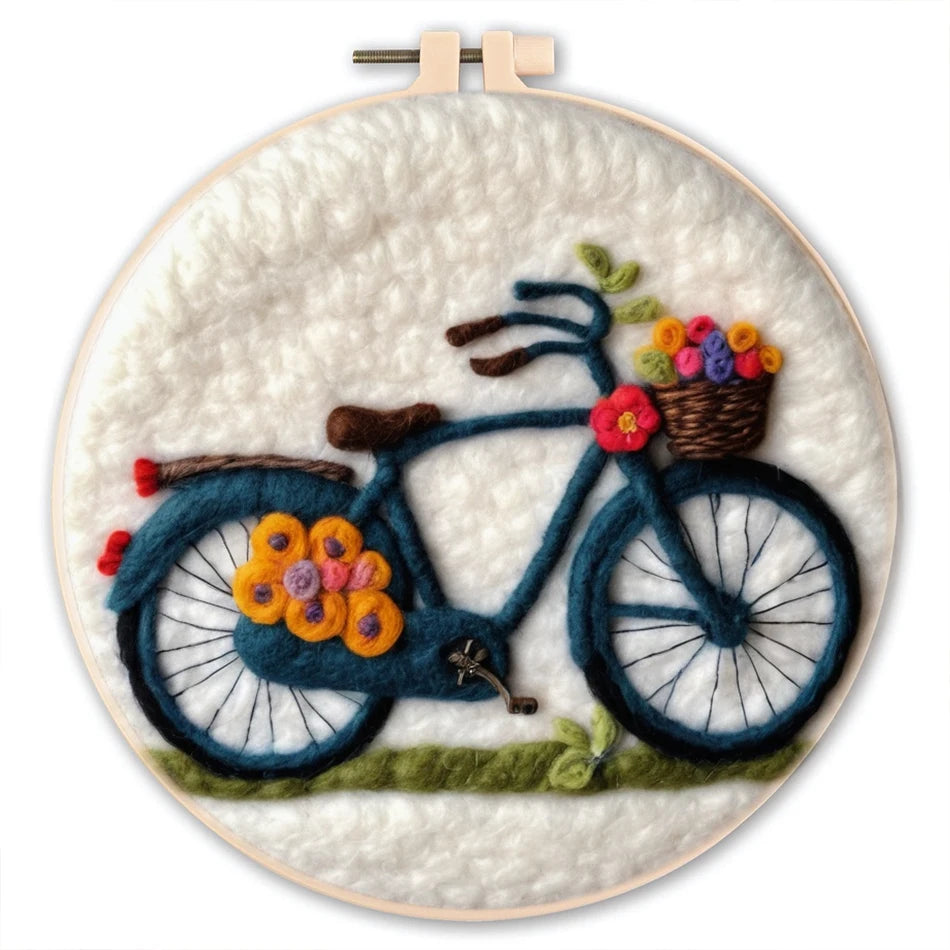 Needle Felting Kit For Beginner Wool Painting Kit DIY Felt Wool Needle Felt Set Tool Landscape Gift Picture For Home Decors -