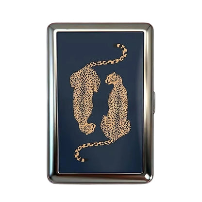 Vintage Style Metal Cigarette Carrying Case Art Deco Design Versatile Card & Cash Case Easy Snap Gift Idea for for Women and 