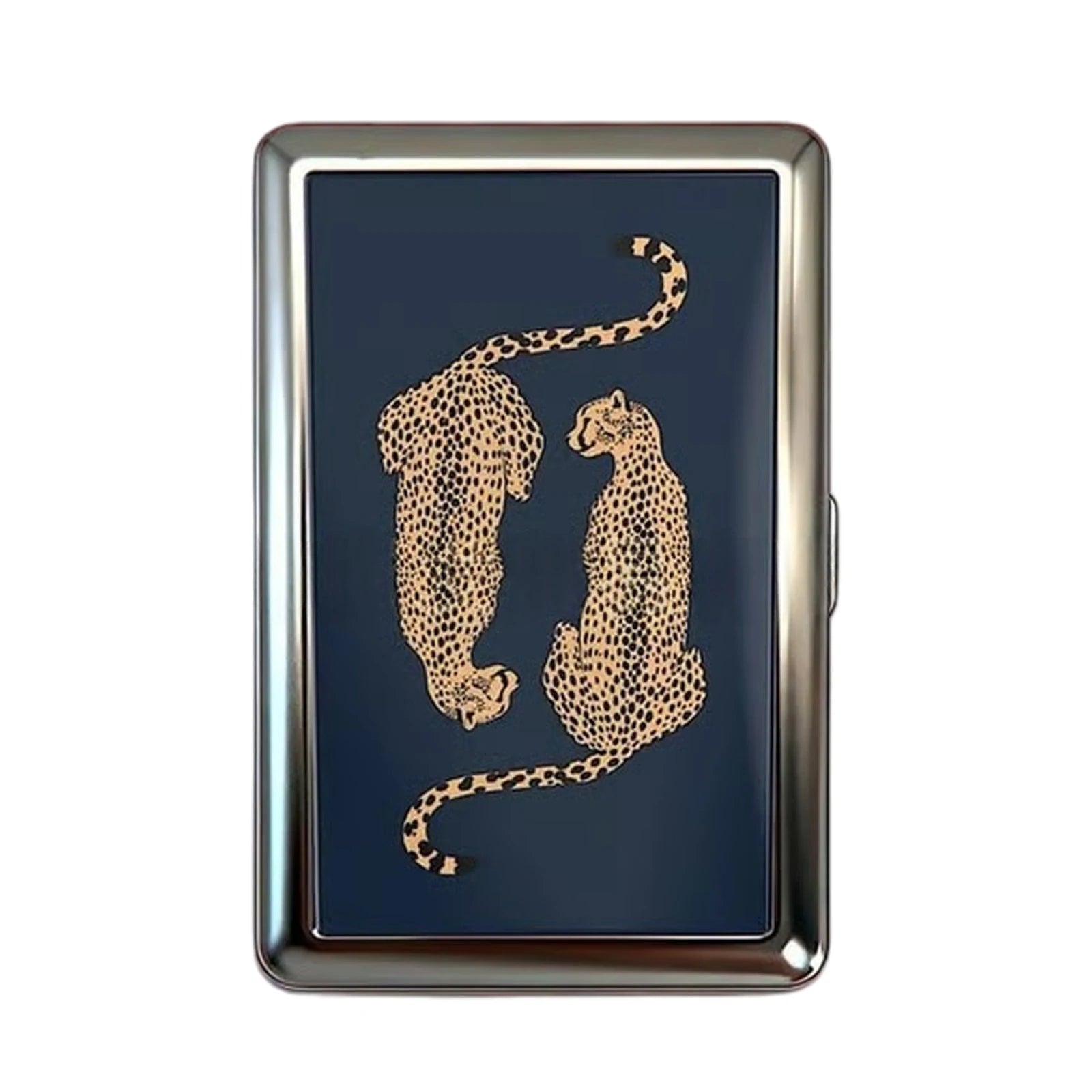 Vintage Style Metal Cigarette Carrying Case Art Deco Design Versatile Card & Cash Case Easy Snap Gift Idea for for Women and 
