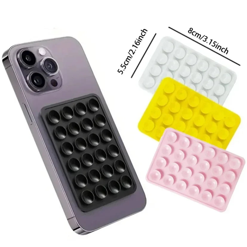 Silicone Suction Phone Holder Mat Multifunctional Suction Cup Wall Stand Square Anti-Slip Single-Sided Case Mount Back Sticke