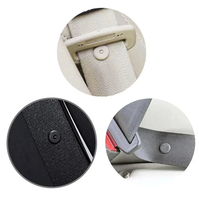 5/10pcs Car Safety Seat Belt Stopper Buckle Auto Seat Belt Spacing Limit Stop Plastic Anti-slip Seat Belt Stop Button