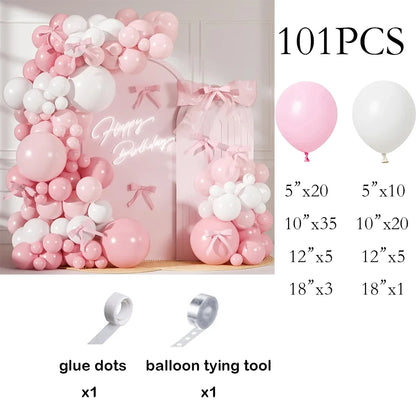 Pastel Pink Balloons Garland White Pink Balloon Arch Kit Wedding Anniversary Bride Shower Baby Shower Birthday Party Decorati