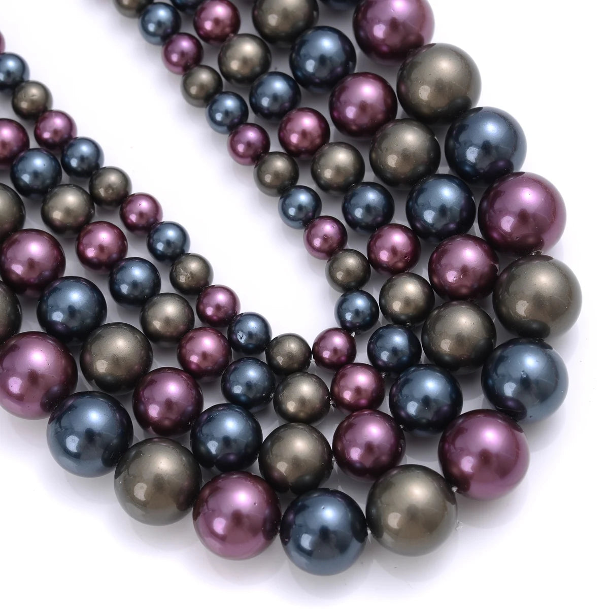 Natural Freshwater Shell Pearls Beads Round Loose Spacer Beads for Jewelry Making DIY Bracelet Necklace Accessories 4 6 8 10m
