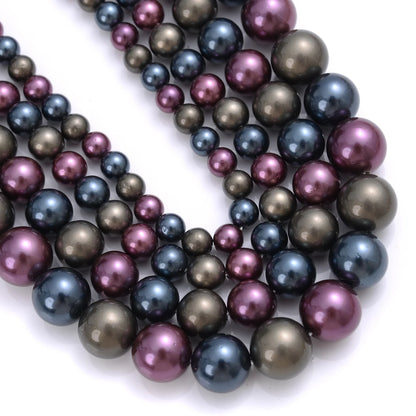 Natural Freshwater Shell Pearls Beads Round Loose Spacer Beads for Jewelry Making DIY Bracelet Necklace Accessories 4 6 8 10m