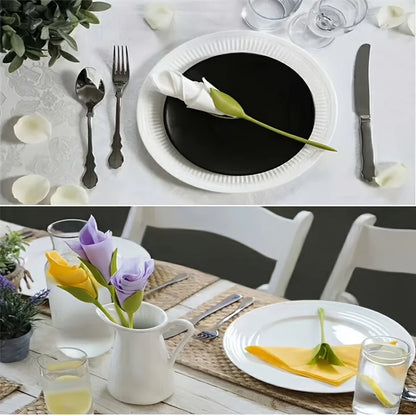 10 Elegant Floral Napkin Holders-Suitable for Weddings,Parties,Daily Table Centerpieces Decorations-Fashionable Napkin Holder