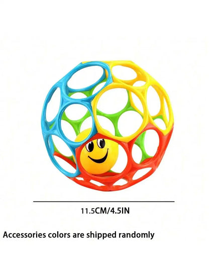 Soft Baby Grasping Ball Rattles with Bell Ball Early Education Educational Sensory Toy Random Color） - 11.5cm  3105