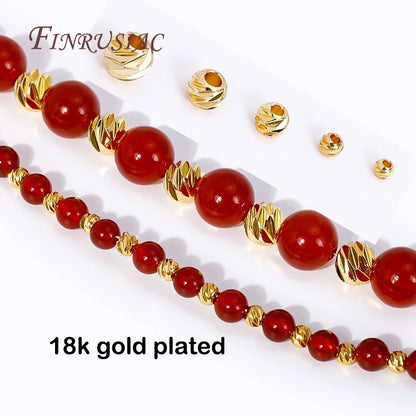18K Gold Plated Spacer Bead For Jewelry Making,2.5-6mm Beads Separators,Decorative Beads For Bracelets,DIY Accessories