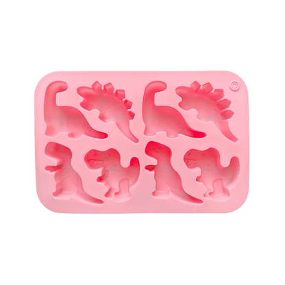 1pc 8-cavity silicone mold 3D dinosaur shaped chocolate candy, pudding, cookies, mold making, cake baking utensils - 011pink