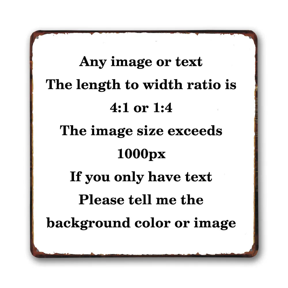 Custom Metal Tin Sign Vintage Wall Art Poster Personalise Room Decoration, Personalized Gift Free Design - 30X30cm Vingtage