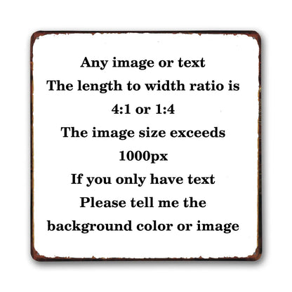 Custom Metal Tin Sign Vintage Wall Art Poster Personalise Room Decoration, Personalized Gift Free Design - 30X30cm Vingtage