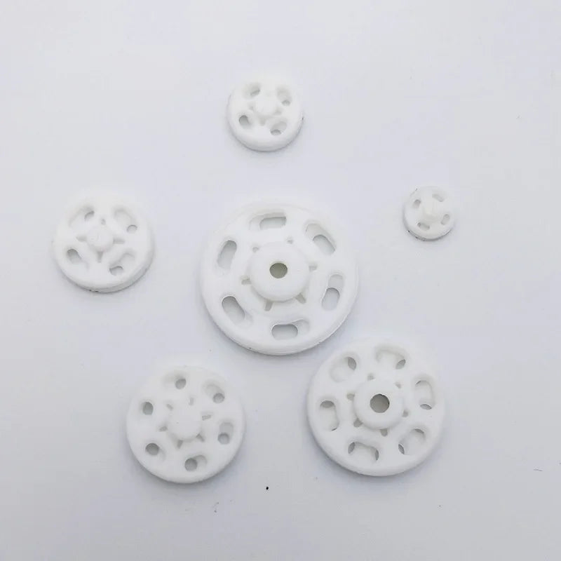 50set Plastic Sew-on Press Buttons Round Clear Invisible Snap Fasteners Buttons for Sewing Baby Clothing DIY Crafts Handmade 