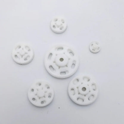 50set Plastic Sew-on Press Buttons Round Clear Invisible Snap Fasteners Buttons for Sewing Baby Clothing DIY Crafts Handmade 