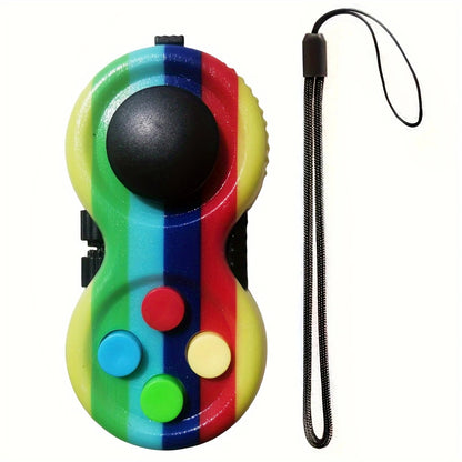 Fidget Pad Retro Classic Fidget Controller Handheld Fidget Game Controller Fun Fidget Pad Packs Classic Fidget Toys - Rainbow