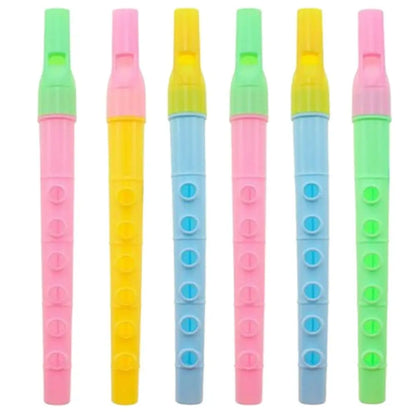 20 Pcs Mini Fun Kids Party Favor Colorful Flute Musical Instrument Toys Birthday Gift Souvenir Piñata Boys Girls Carnival Pri