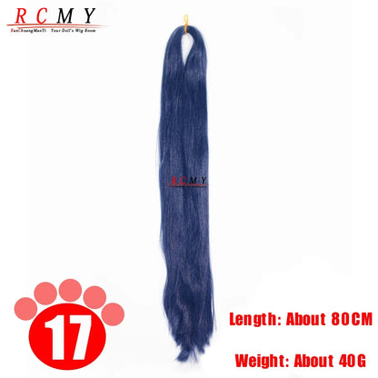 BJD SD Doll 80CM/40 White Black Hair Row Milk Silk Anti-Mohair Wig Handmade Hook Transplant Material for Girls and Boys Hair 