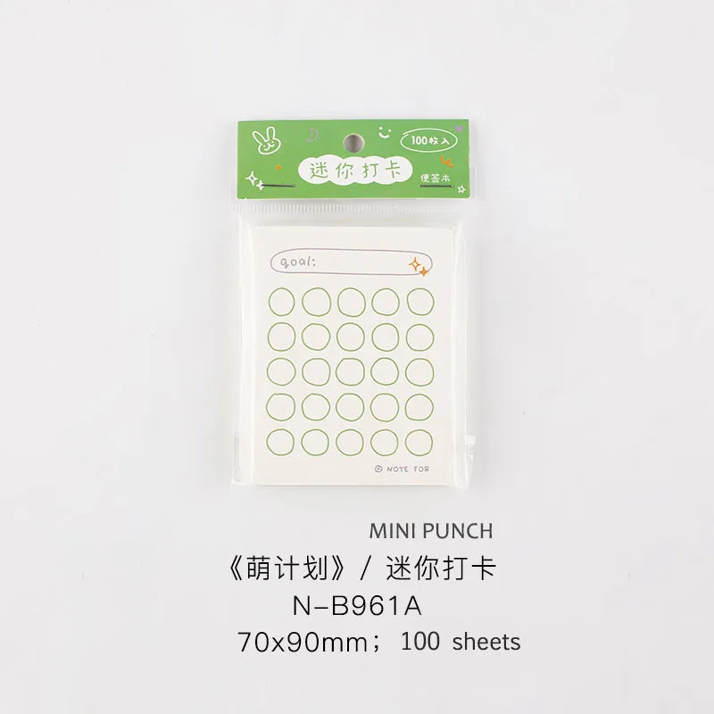JIANWU 100sheets/50sheets Cute Plan Series Memo Pad Kawaii To Do List Weekly Plan Daily Plan Stationery School Office Supplie