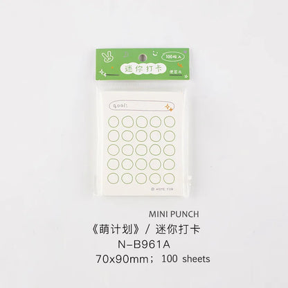 JIANWU 100sheets/50sheets Cute Plan Series Memo Pad Kawaii To Do List Weekly Plan Daily Plan Stationery School Office Supplie