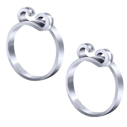 2pcs Adjustable Knitting Crochet Loop Ring Knittied Yarn Guide Finger Faster Holder Thimble Crocheters Thread Ring Sewing Too