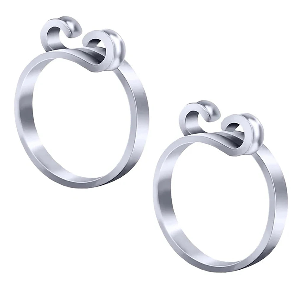 2pcs Adjustable Knitting Crochet Loop Ring Knittied Yarn Guide Finger Faster Holder Thimble Crocheters Thread Ring Sewing Too