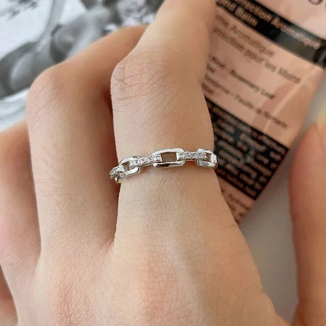 Dainty Minimalist Stacking Ring For Women Trend Cubic Zircon Gold Color Crystal Finger Accessories for Female Jewelry Gift R7