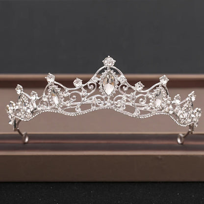 Bridal Baroque Rhinestones Crystal Tiaras Wedding Crown Hair Jewelry for Women Party Crowns Bride Accessory