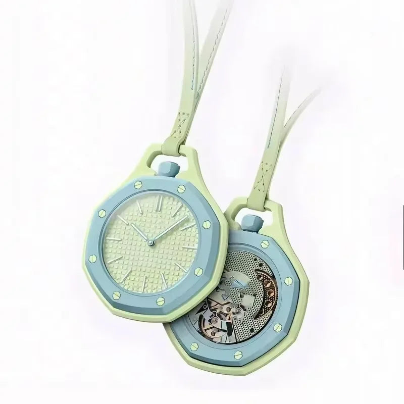 2026 New Hot Pocket Watch Octagonal Pop Style Neck Quartz Movement Candy Color Quartz Watch Color Niche Personality Removable