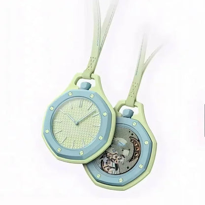 2026 New Hot Pocket Watch Octagonal Pop Style Neck Quartz Movement Candy Color Quartz Watch Color Niche Personality Removable