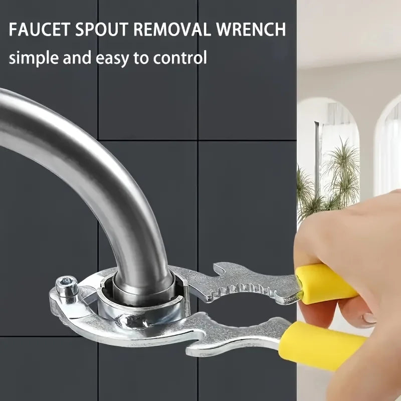 3 In 1 Tool Faucet Bubbler Wrench,Bottle Opener and Pliers,Kitchen Sink Faucet Aerator & Filter Removal Wrench Repair Spanner