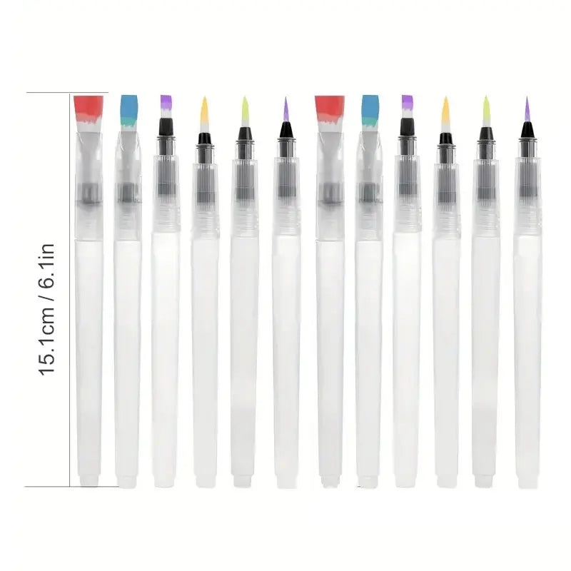7/9/12pcs Watercolor Brush Pens Set Super Easy To Use And Fill For Water Soluble Colored Pencil Aqua Brush Pen For Beginners 
