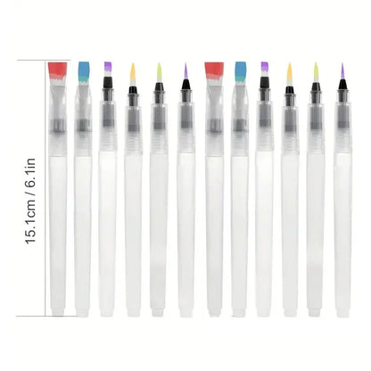 7/9/12pcs Watercolor Brush Pens Set Super Easy To Use And Fill For Water Soluble Colored Pencil Aqua Brush Pen For Beginners 