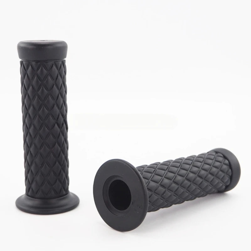 Vintage Cafe Racer 7/8" 22mm Motorcycle Vintage Handlebar Grip for Honda Suzuki Yamaha Kawasaki CG125 CB400 - Black